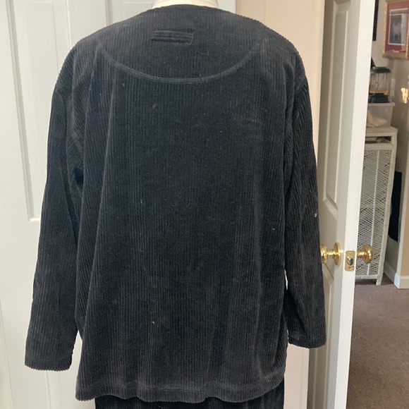 Black Corduroy Suit - Jacket & Skirt by Timbuktu- Sz 1- Sm/ M - Picture 3 of 6